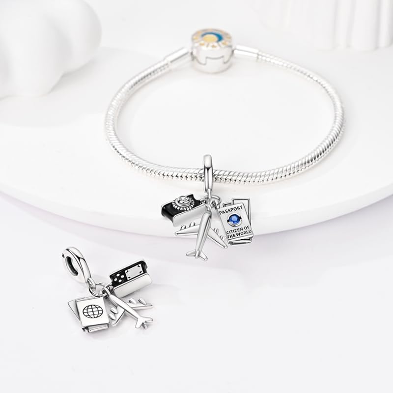 VALGACLS 925 Sterling Silver Family Love Mom Mouse Heart Charms for Bracelets Necklace Valentine's Day Mother's Day Jewelry Charm for Women - Image 2